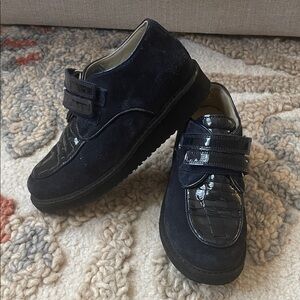 Navy Kids Shoes with Velcro Straps orthopedic 💯 leather!!!!